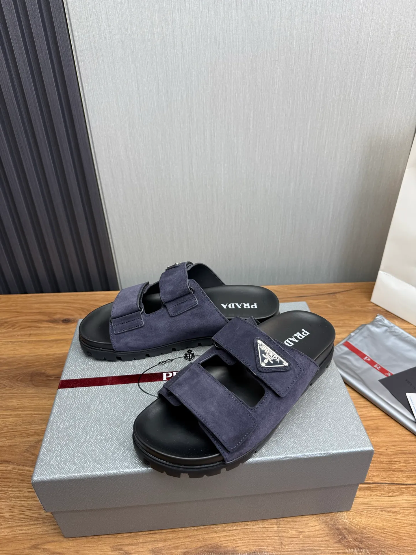 Men's shoes 💰440💰 ＰＲＡＤＡPrada - popular men's slippers hot sale 🔥 🩴Official website one to one production 38-45 sizes 45 46 🉑️Customized!
